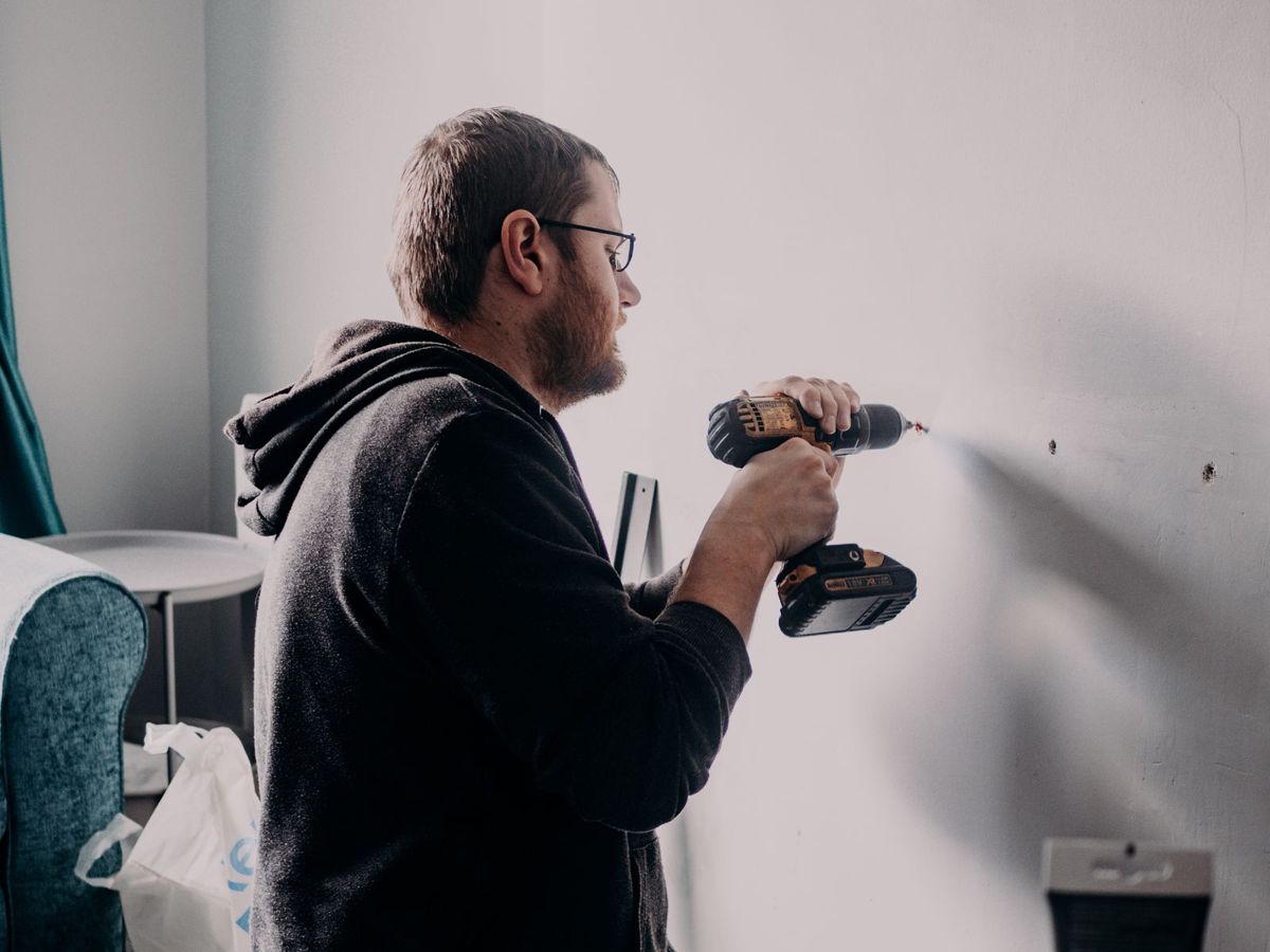 Handyman at work on a home repair